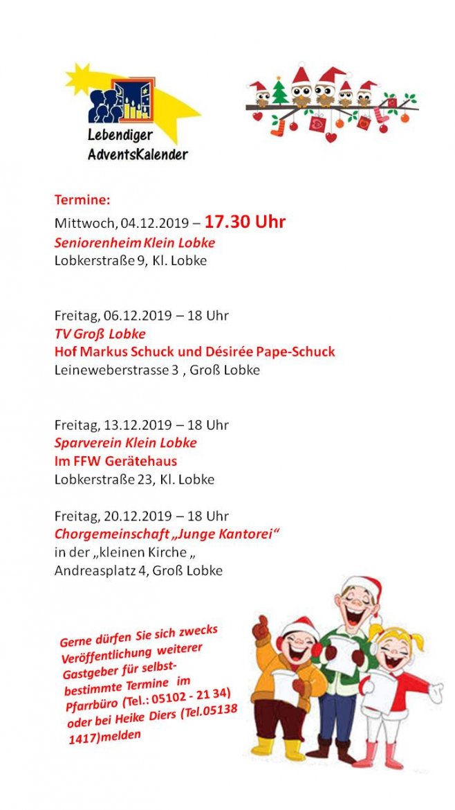 Lebendiger Adventkalender 2019